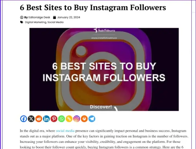 Editorialge Article InstantFollowers
